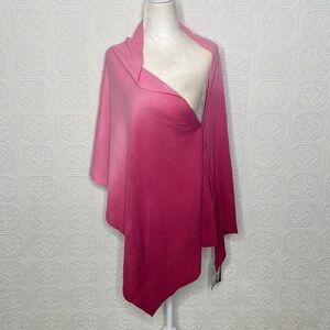 Kendall & James Ombre Knit Button Front Convertible Cardishawl